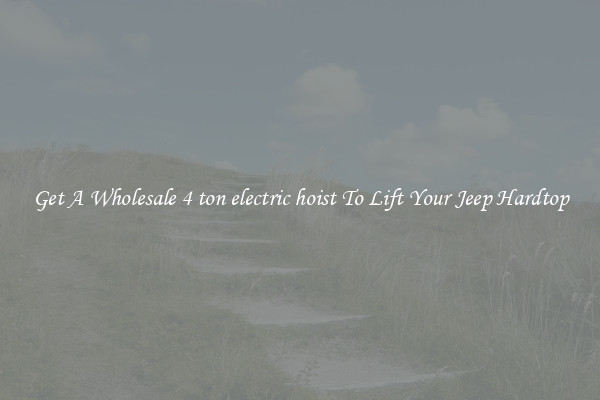 Get A Wholesale 4 ton electric hoist To Lift Your Jeep Hardtop
