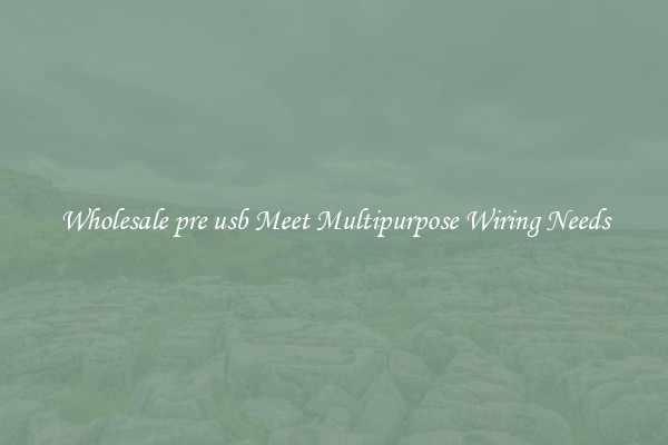 Wholesale pre usb Meet Multipurpose Wiring Needs