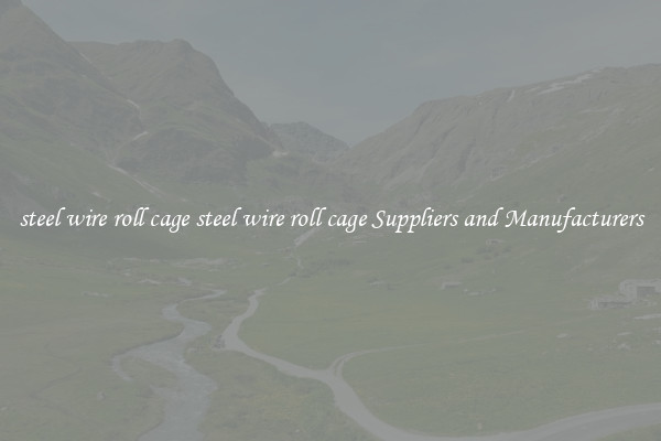steel wire roll cage steel wire roll cage Suppliers and Manufacturers