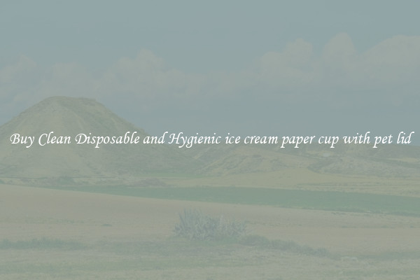 Buy Clean Disposable and Hygienic ice cream paper cup with pet lid