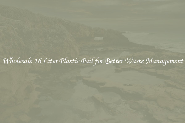 Wholesale 16 Liter Plastic Pail for Better Waste Management